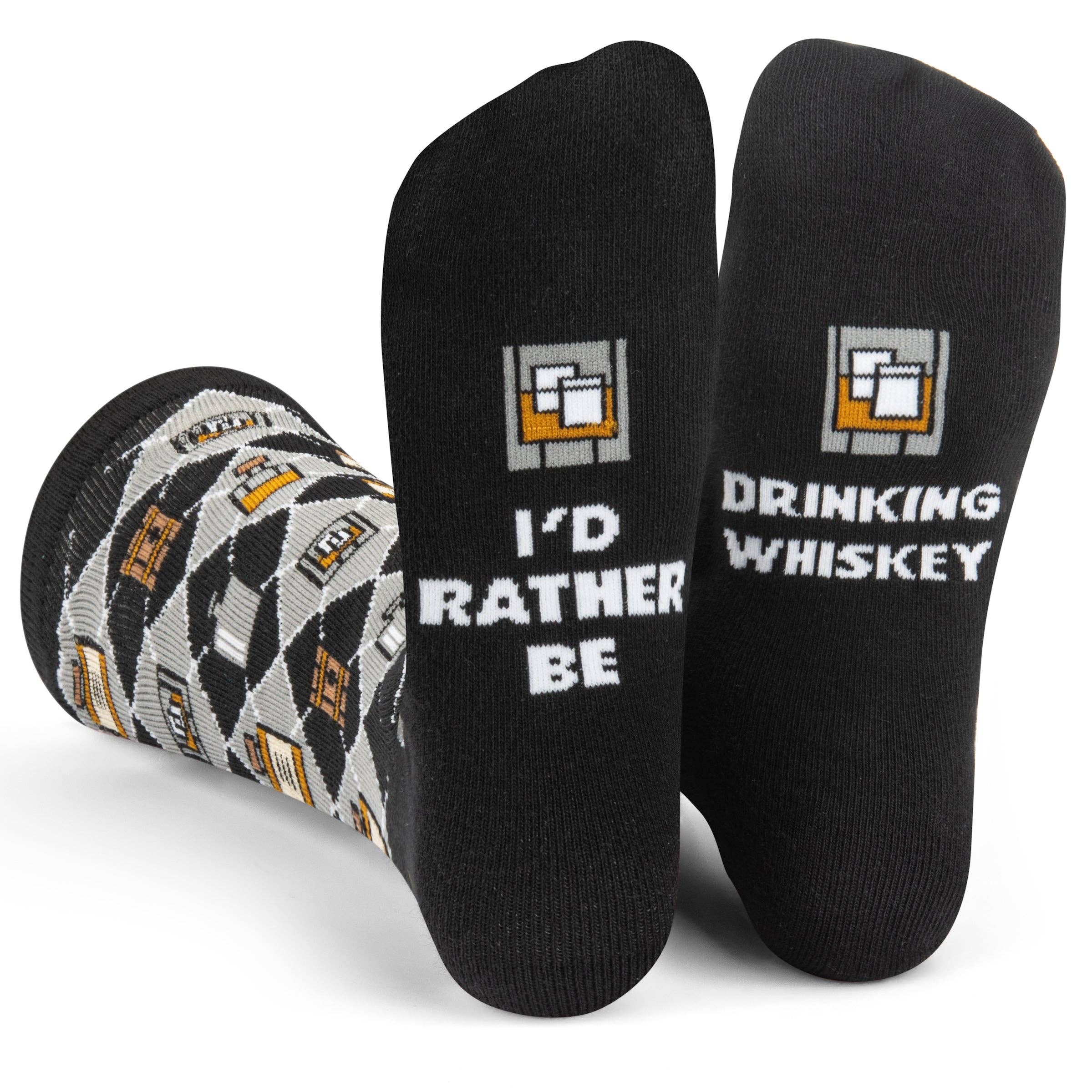 I'D RATHER BE DRINKING WHISKEY SOCKS