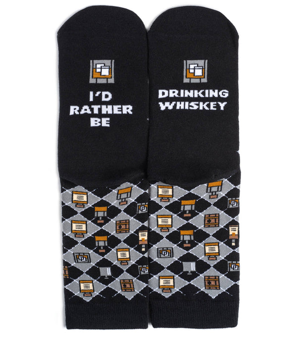 I'D RATHER BE DRINKING WHISKEY SOCKS