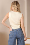 RIB BOAT NECK PULLOVER TOP