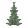 Interlocking wooden Christmas tree with a distressed green finish.