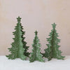 MDF INTERLOCKING CHRISTMAS TREE, DISTRESSED GREEN