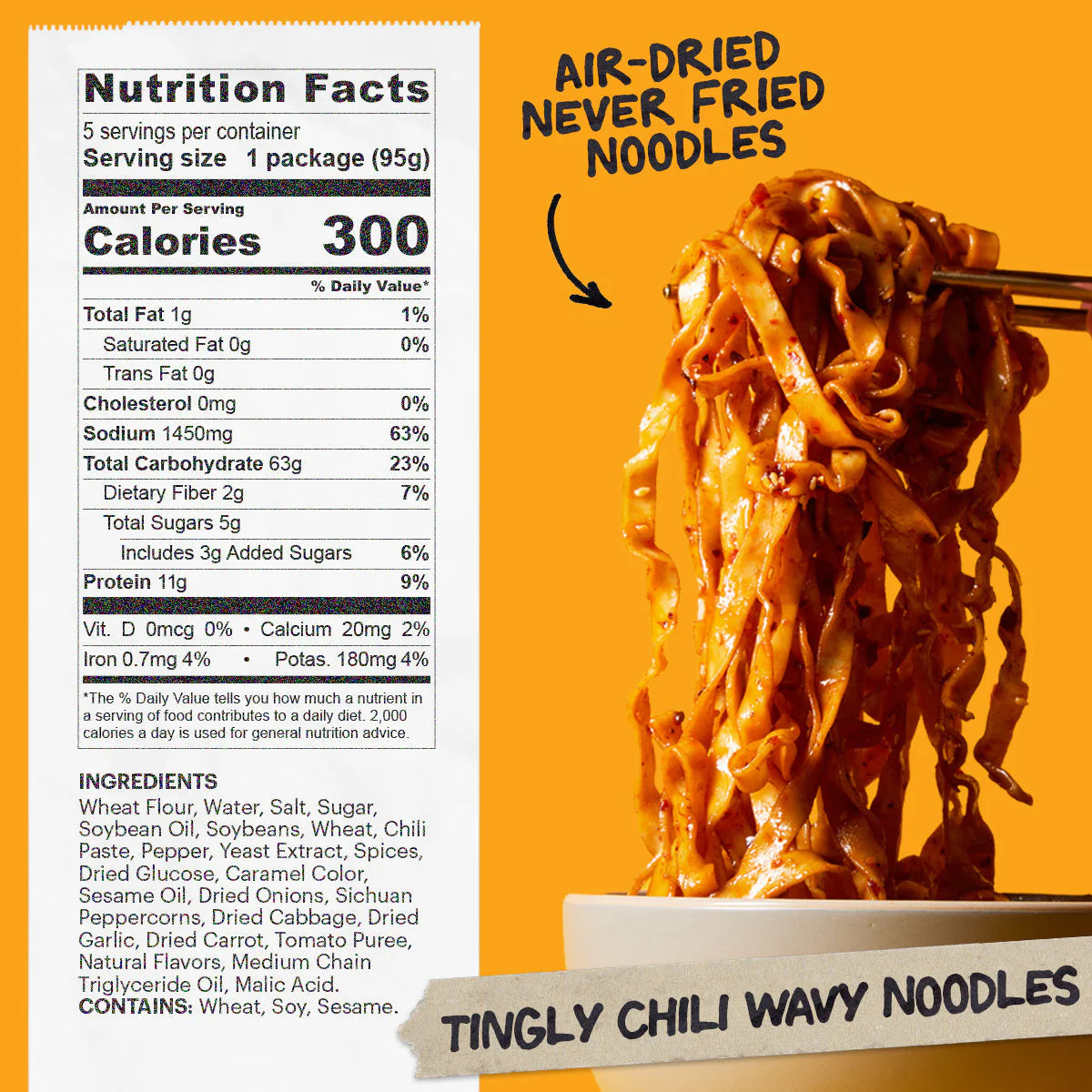 TINGLY CHILI WAVY NOODLES