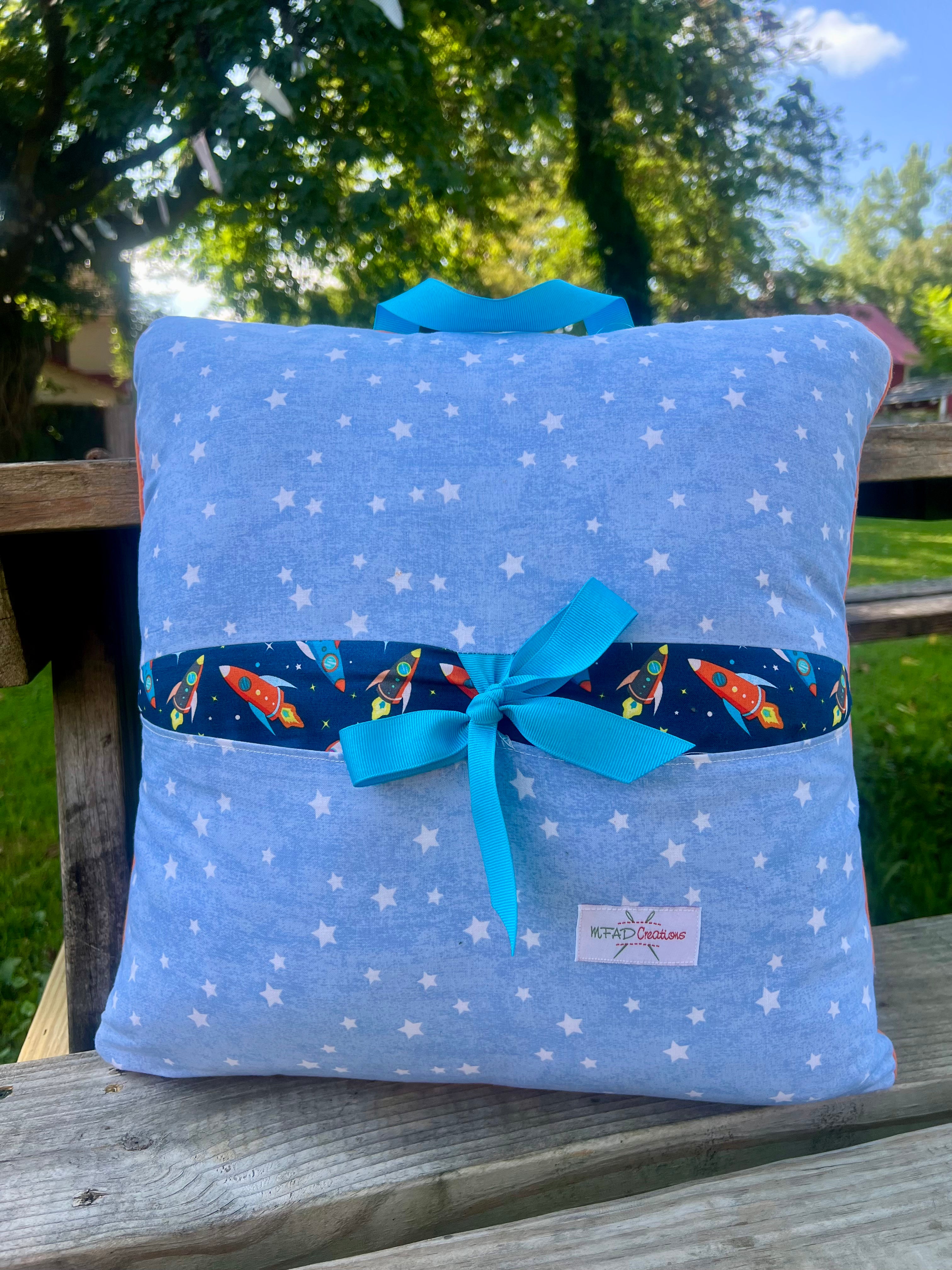 ROCKET SHIPS JOURNEY PILLOW