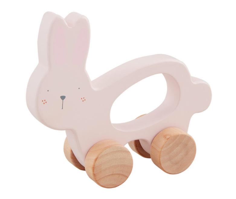 WOOD BUNNY PULL TOY