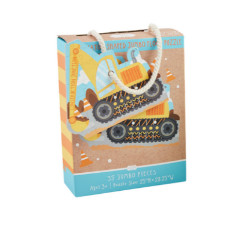 DINO & EXCAVATOR FLOOR PUZZLES