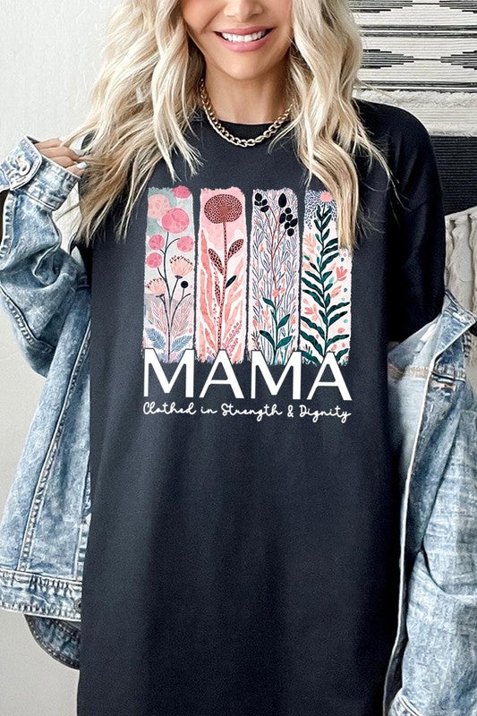 FLORAL MAMA GRAPHIC HEAVY COTTON TEE
