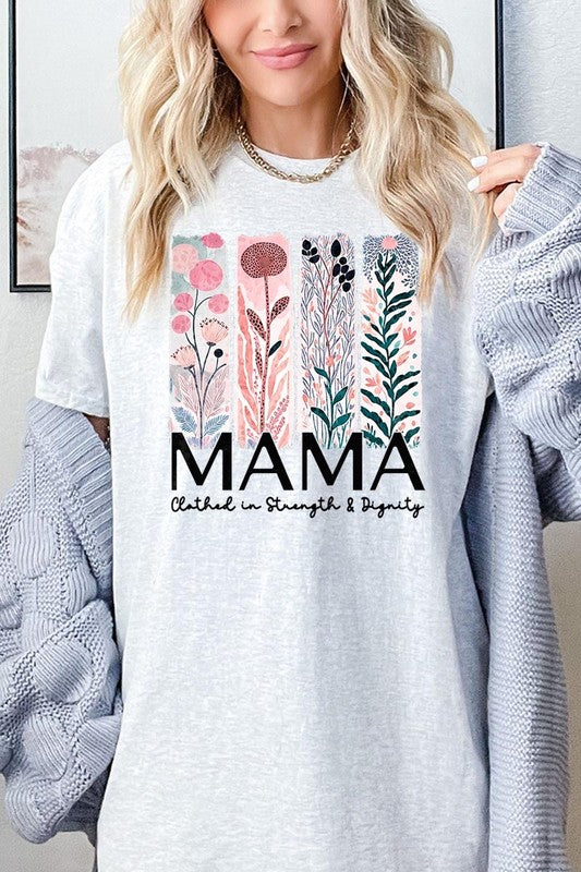 FLORAL MAMA GRAPHIC HEAVY COTTON TEE