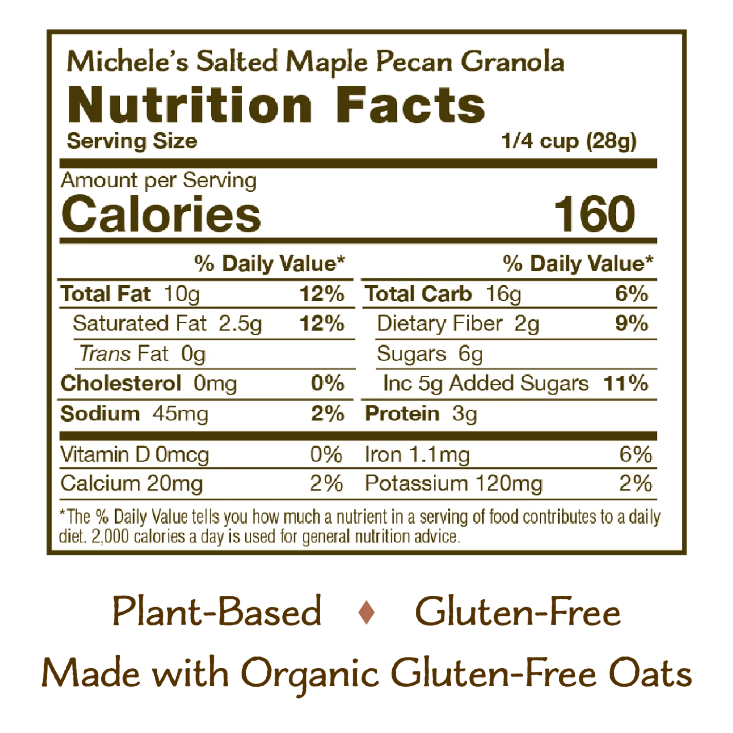 SALTED MAPLE PECAN GRANOLA 12OZ