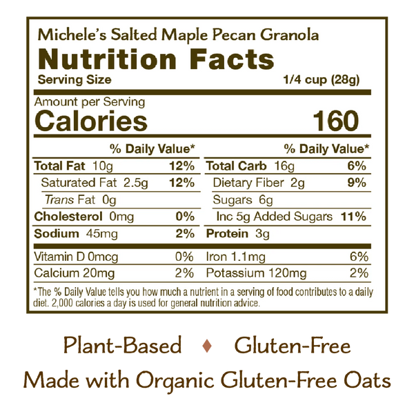 SALTED MAPLE PECAN GRANOLA 12OZ