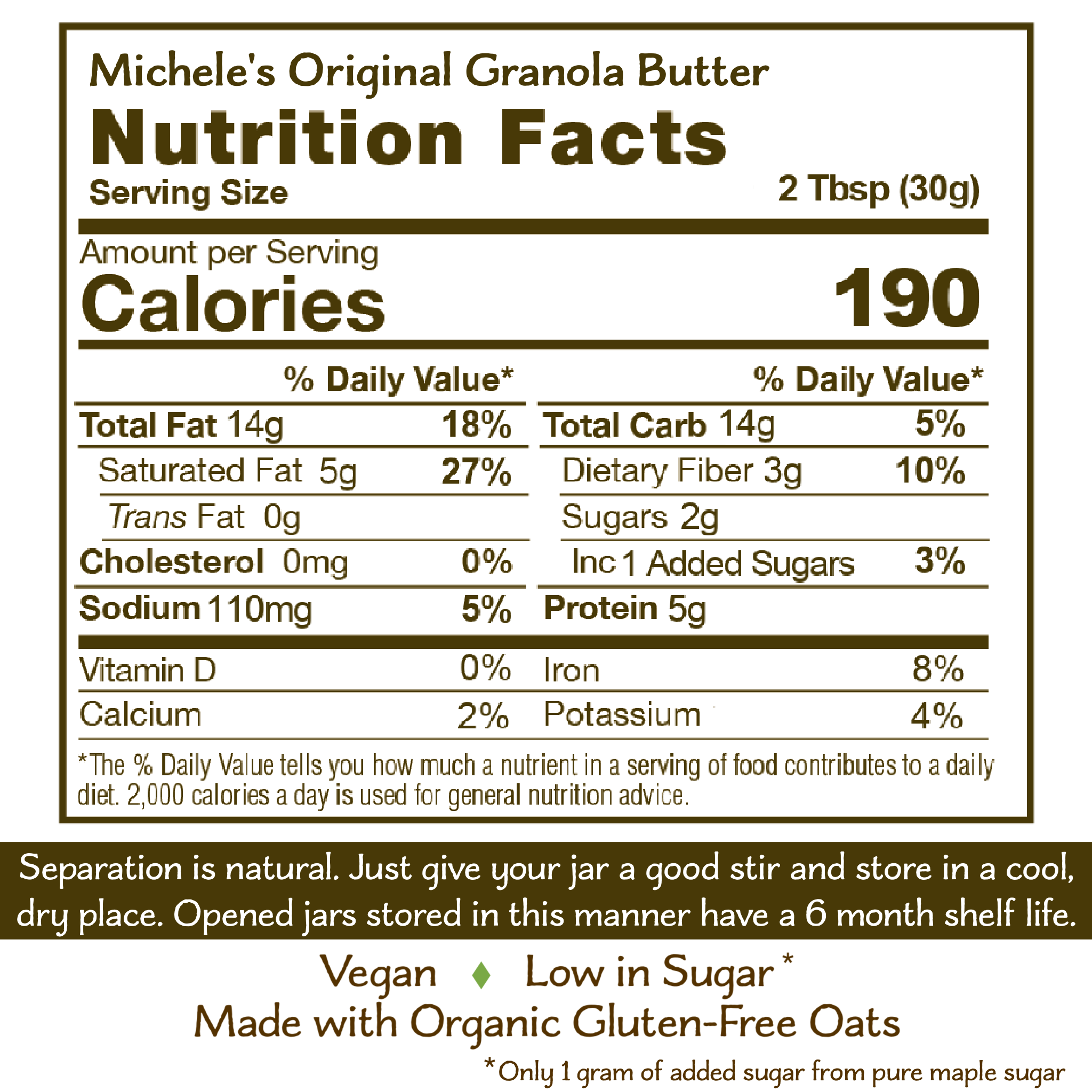 ORIGINAL GRANOLA BUTTER - 10OZ