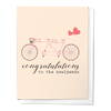 CONGRATULATIONS TO THE NEWLYWEDS BIKE WEDDING GREETING CARD