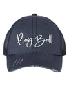 PLAY BALL EMBROIDERED TRUCKER HAT