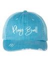 PLAY BALL EMBROIDERED TRUCKER HAT