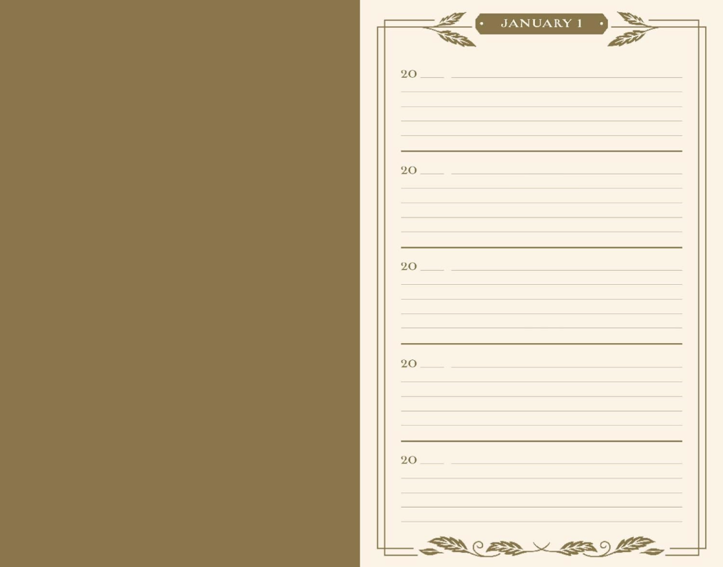 Calendar page with January 1st on a beige background