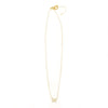 Gold necklace with a butterfly pendant on a white background