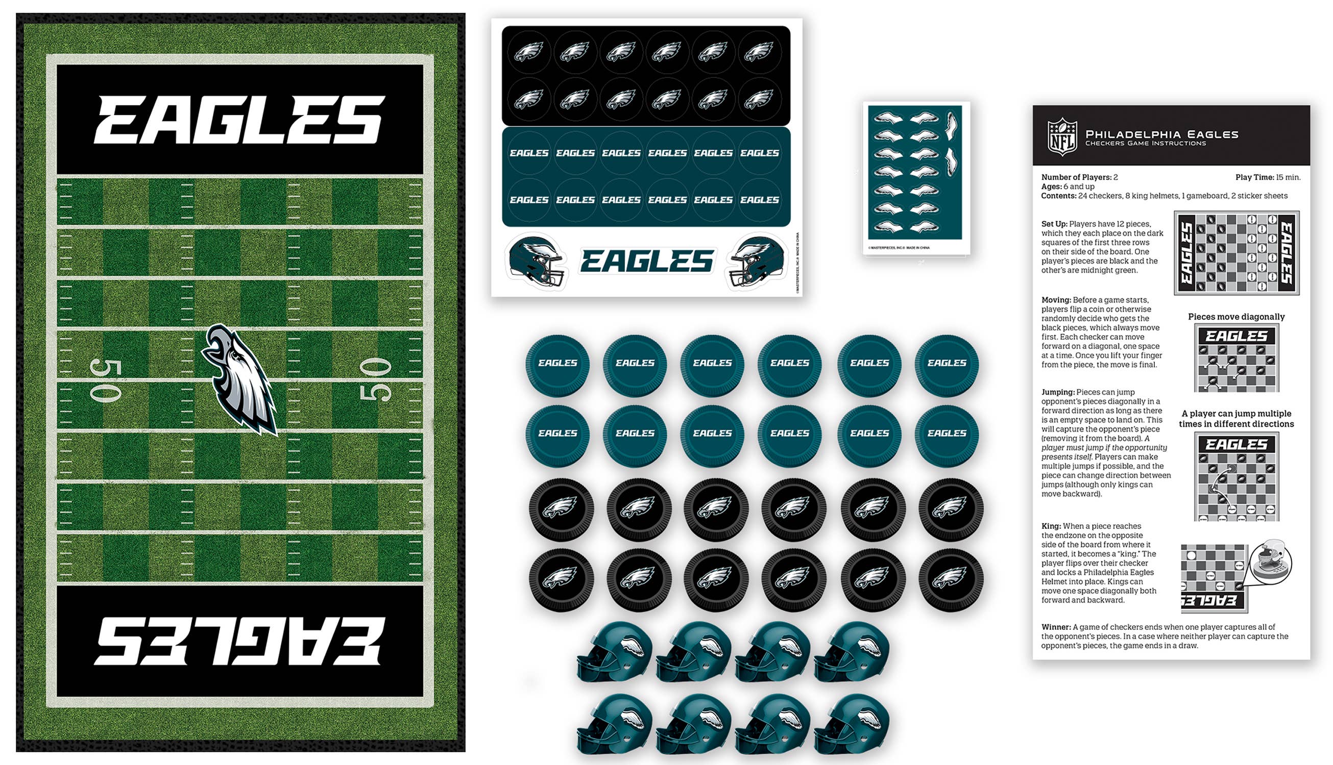 PHILADELPHIA EAGLES CHECKERS BOARD GAME