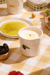 BISTRO 8 OZ WHITE CERAMIC CANLDE | FIG & OLIVE