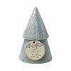 RIBBED MERCURY WHITE STACKED TREE CANDLE - CYPRESS & FIR 7OZ