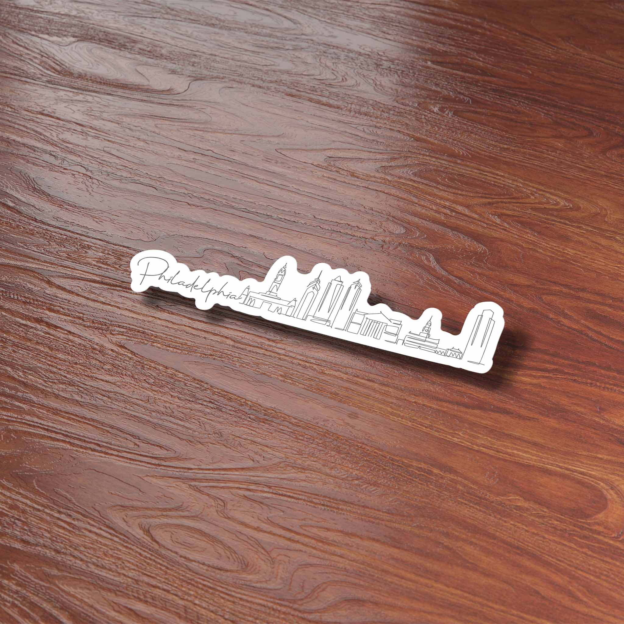 PHILADELPHIA SKYLINE LINE ART STICKER