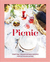 Book cover of 'Picnic' with a picnic setup on a tablecloth.