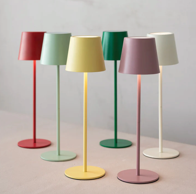 PINK METAL TOUCH SIDE TABLE LAMP
