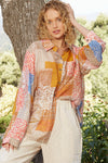 OVERSIZE MULTICOLOR BUTTON DOWN