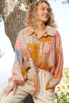 OVERSIZE MULTICOLOR BUTTON DOWN