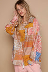 OVERSIZE MULTICOLOR BUTTON DOWN