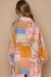 OVERSIZE MULTICOLOR BUTTON DOWN