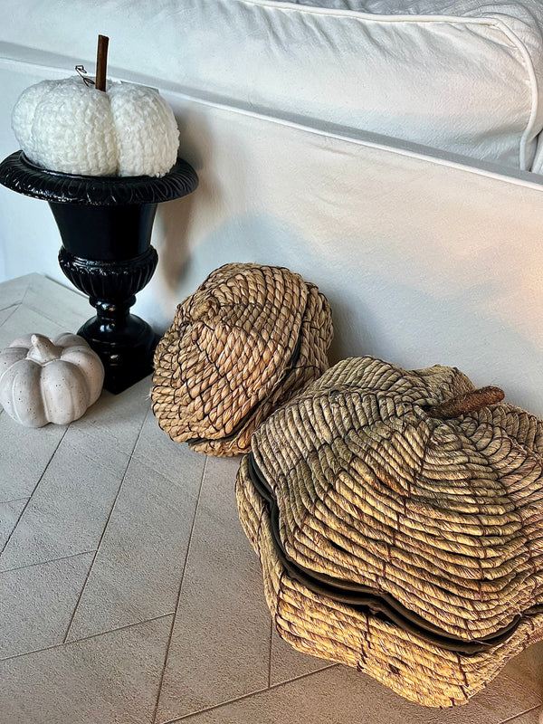 WOVEN PUMPKIN BASKET