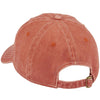 Reddish-brown baseball cap with a gold buckle on a white background