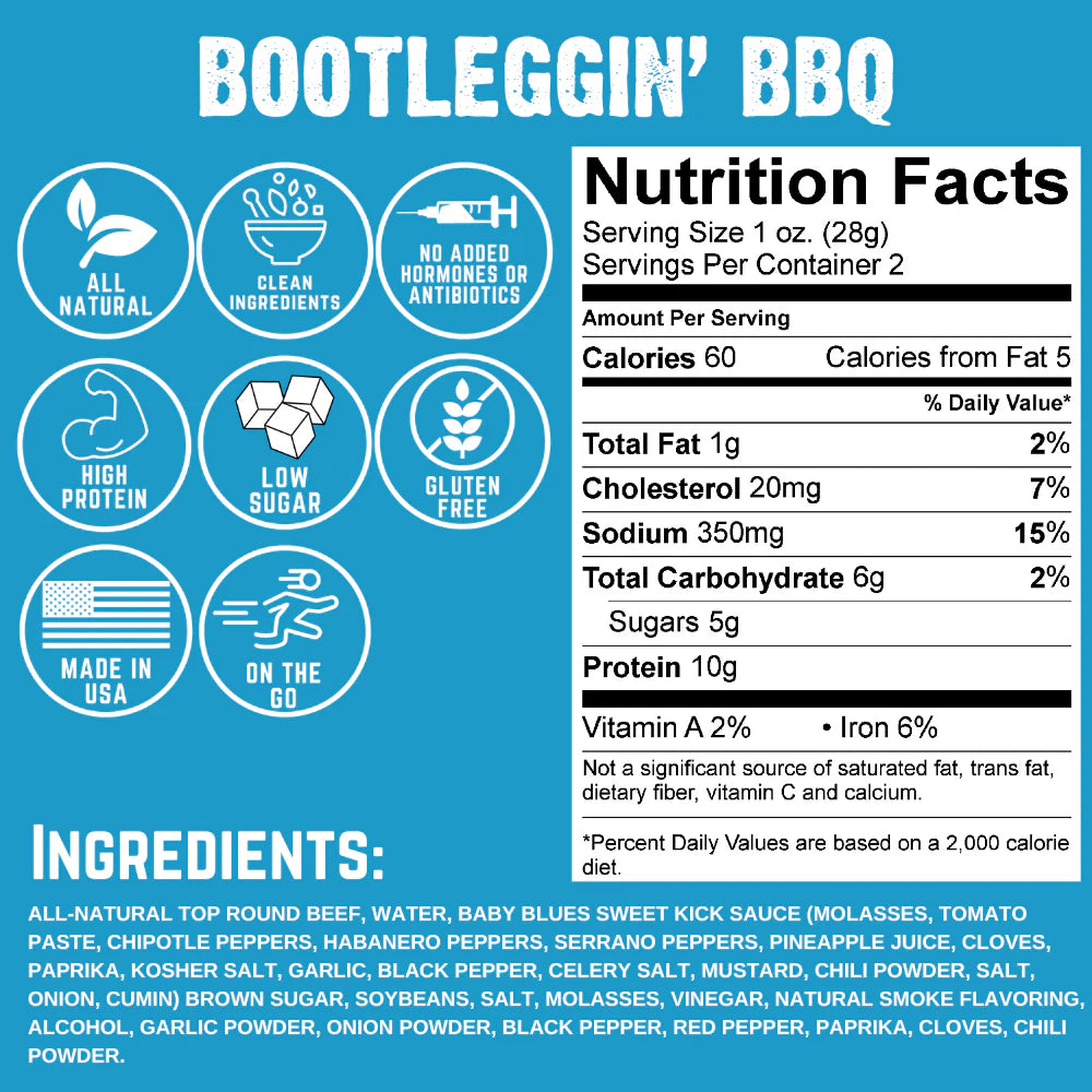 BOOTLEGGIN' BBQ BEEF JERKY