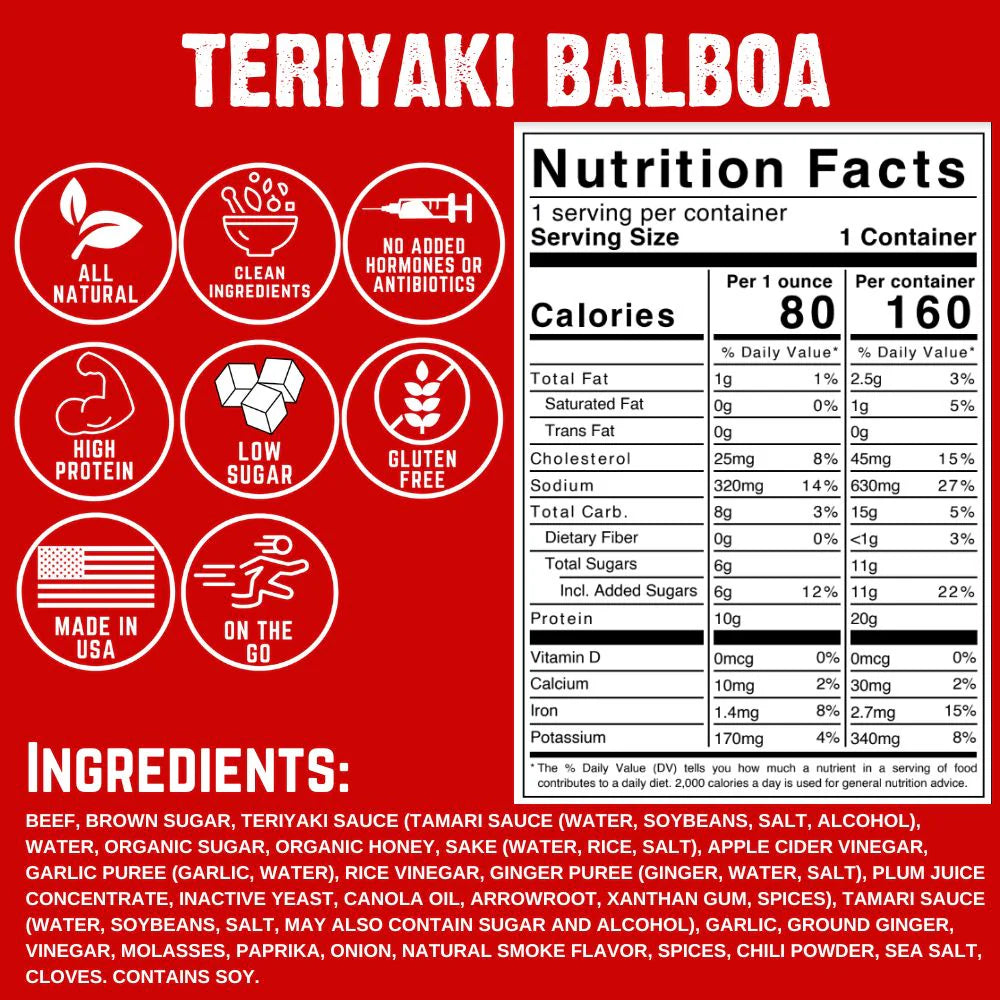 TERIYAKI BALBOA BEEF JERKY