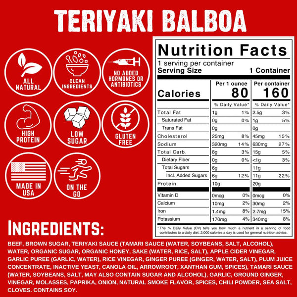 TERIYAKI BALBOA BEEF JERKY