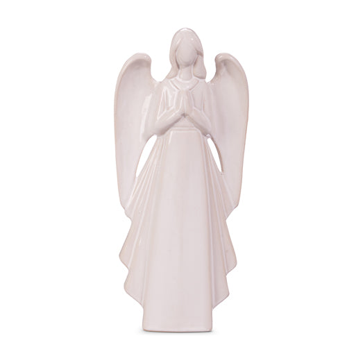 WHITE CERAMIC PRAYING ANGEL