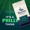 Reading Coffee Co. package on a football field background with 'It's a Philly thing' text.