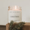 CHRISTMAS SOY CANDLE - CLEAR JAR - 9 OZ