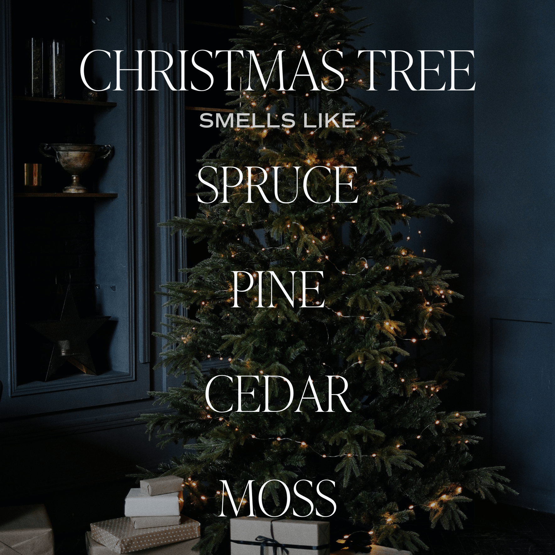 CHRISTMAS TREE SOY CANDLE - CLEAR JAR - 9 OZ