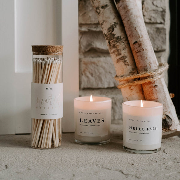 HELLO FALL SOY CANDLE - WHITE JAR - 11 OZ