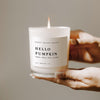 HELLO PUMPKIN SOY CANDLE - WHITE JAR - 11 OZ