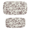 BROWN DELFT STACKING MELAMINE TRAY - SET OF 2