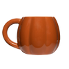 Orange mug on a white background