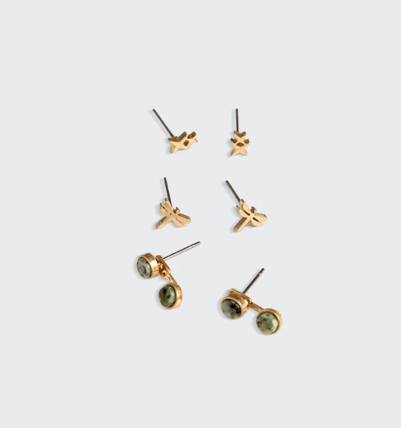 STUD TRIO EAR JACKET SET