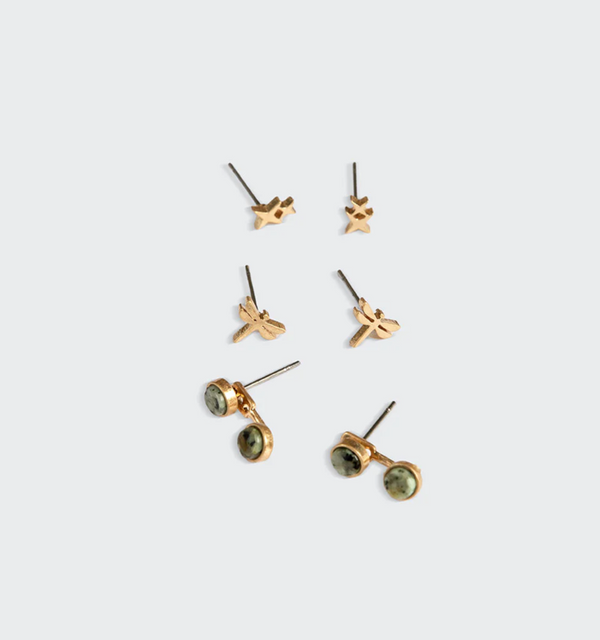 STUD TRIO EAR JACKET SET
