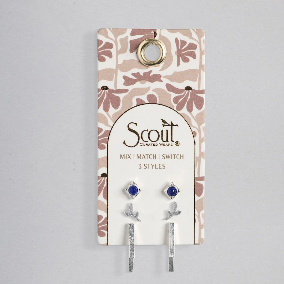 STUD TRIO EAR JACKET SET