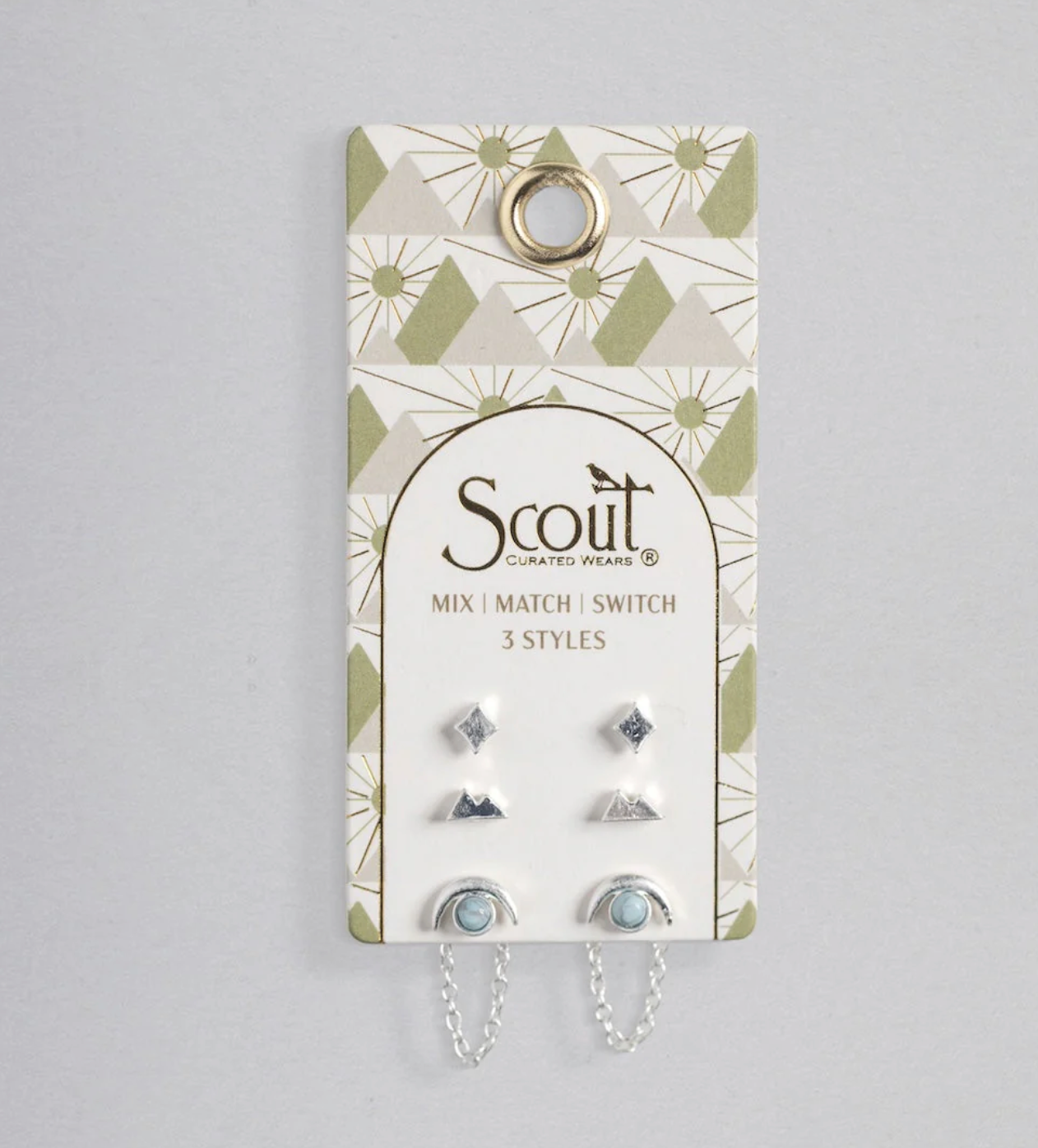 STUD TRIO EAR JACKET SET