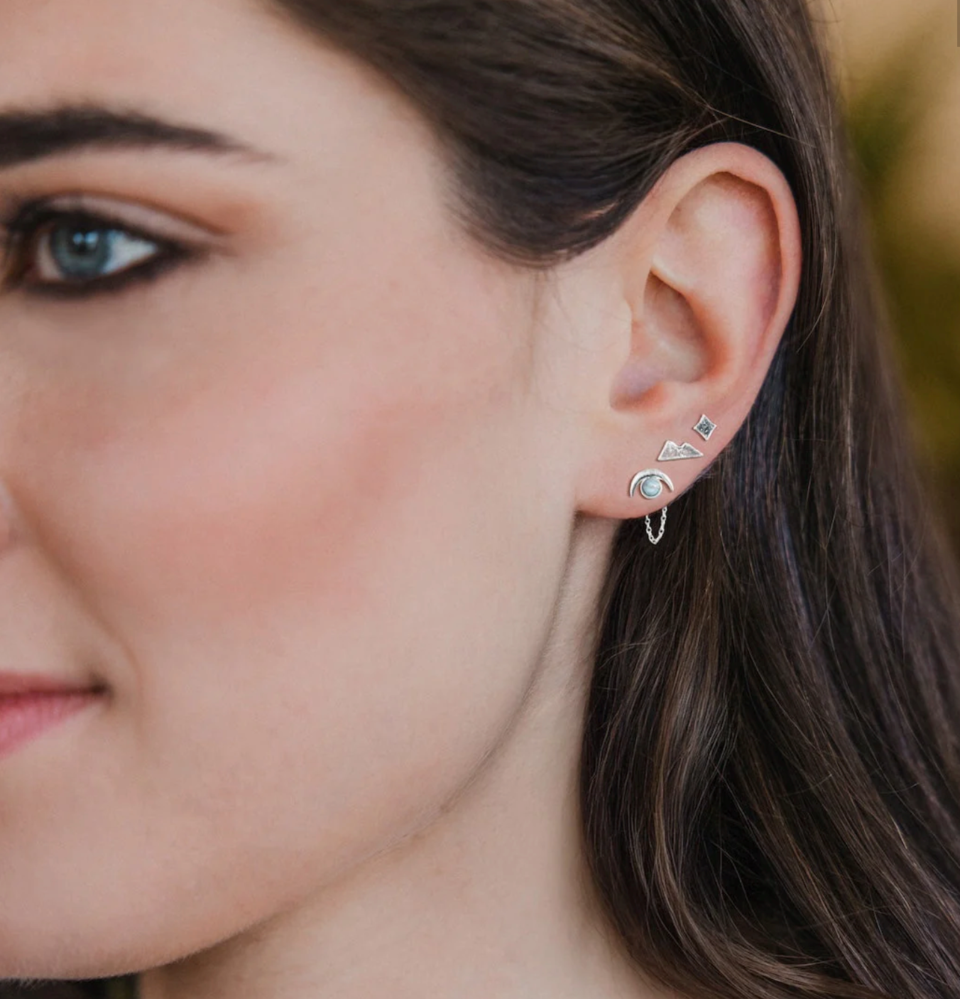 STUD TRIO EAR JACKET SET
