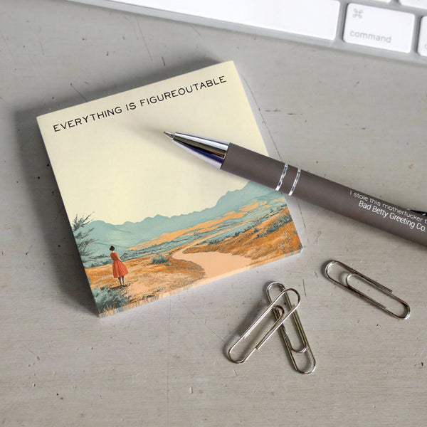 EVERYTHING IS FIGUREOUTABLE STICKY NOTE PAD