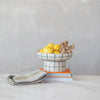 HAND-PAINTED STONEWARE PEDESTAL BOWL (EACH WILL VARY)