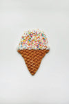 ICE CREAM CONE-SHAPED STROOPWAFELS: WHITE CHOCOLATE SPRINKLE